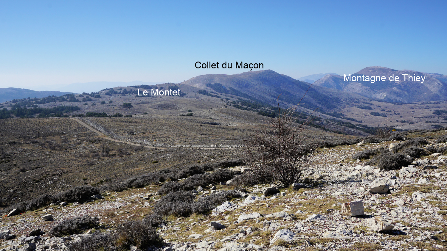 View to west from Haut Montet