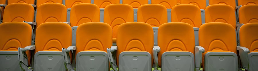 photo of orange stadium seats