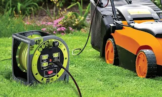 Extension Cord Is for an Electric Lawn Mower