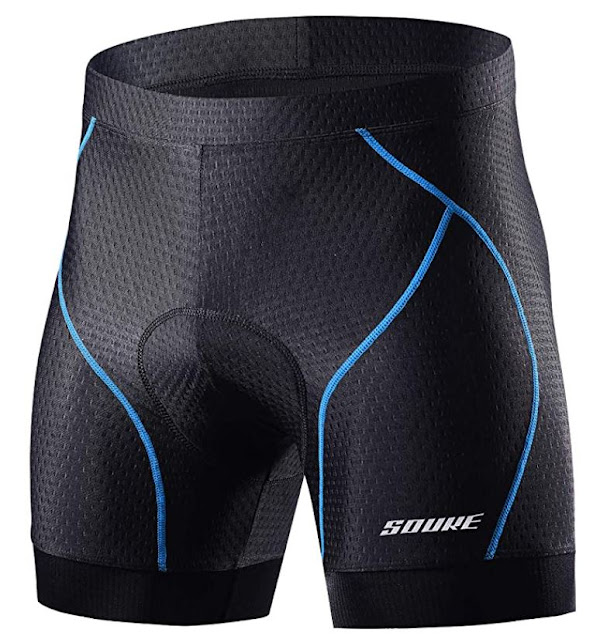 Souke Sports Men's Cycling 4D Padded Liner Shorts