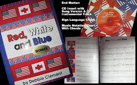 photo of: "Red, White and Blue" Picture Book by Debbie Clement (with CD insert for song of text lyrics)