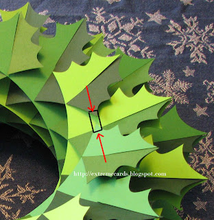 sliceform torus holly wreath