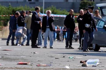 Student killed, 7 hurt in blast near Italy school