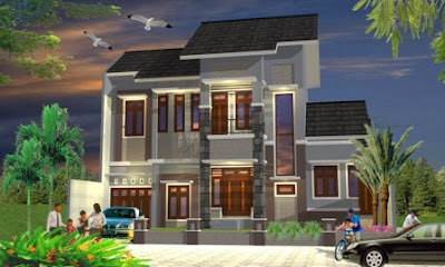 Contoh Desain Rumah Minimalis Terbaru - 2 Lantai