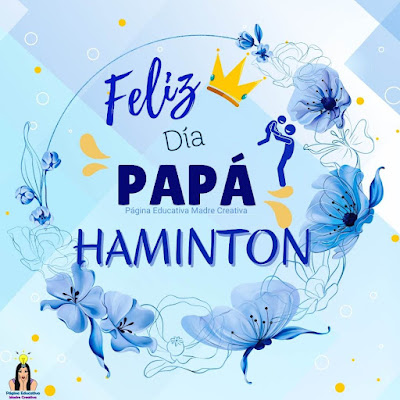 Solapín Feliz Día del Padre - Nombre Haminton para imprimir gratis
