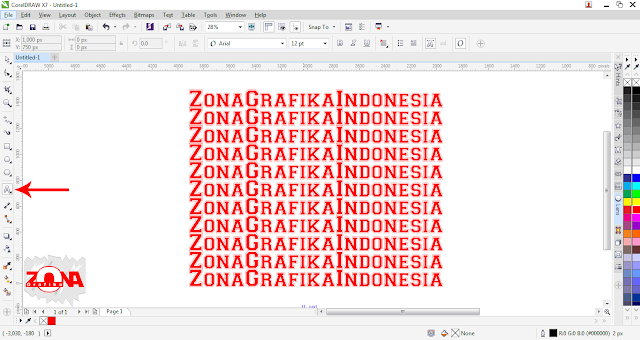 Cara Membuat Effects Fish Eye Pada Tulisan dengan Corel Draw X7