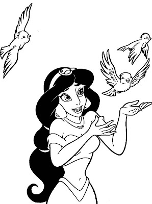 DISNEY'S PRINCESS JASMINE COLORING PAGE - Coloring Pages