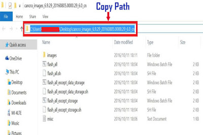 copy path untuk update di flashtool