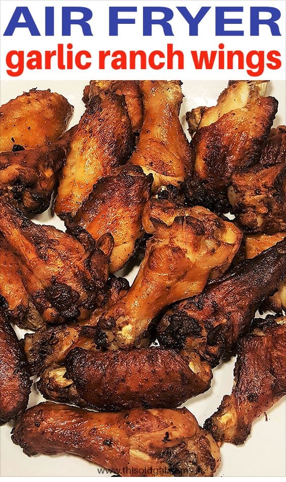 Air Fryer Garlic Ranch Wings