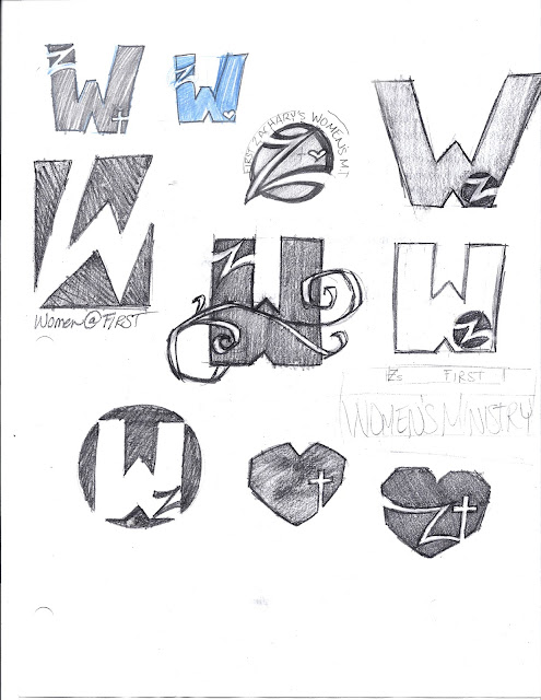 women's ministry logo ideas - sketches by JFleming 2015