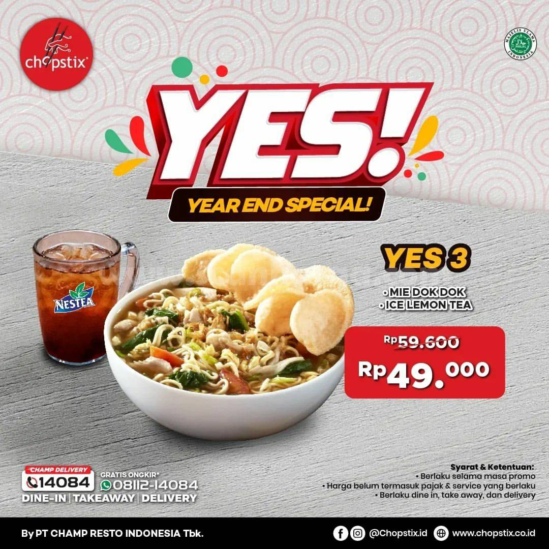 Promo CHOPSTIX YES! YEAR END SPECIAL – HARGA PAKET MULAI RP. 49.000