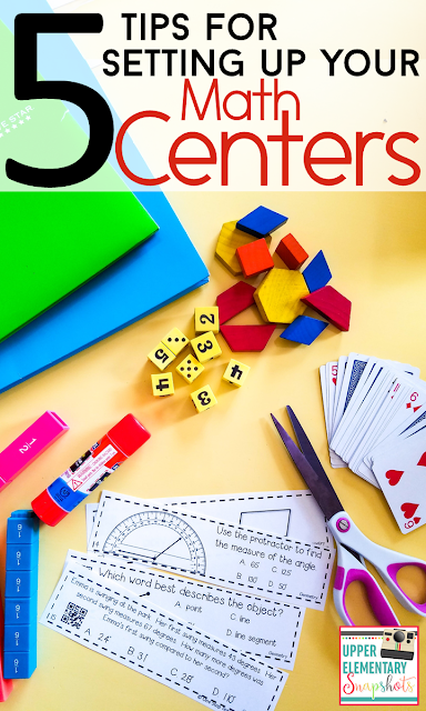 Math Centers can be a challenge, but they don't have to be! Here are 5 helpful tips and ideas for setting up your math centers for back to school! Grab the math game FREEBIES!!