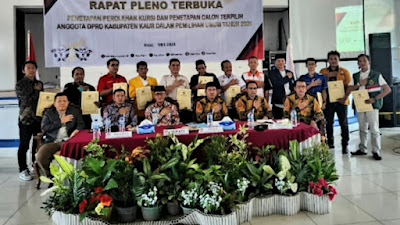 Rapat Pleno Terbuka Penetapan Kursi Calon Anggota DPRD Kaur 25 Orang Terpilih Pemilihan Umum Tahun 2024