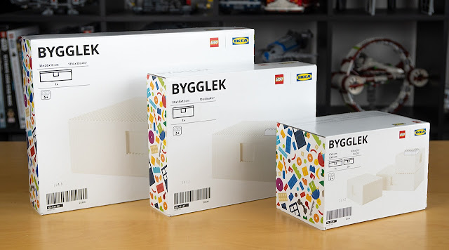 Caixas IKEA e LEGO BYGGLEK