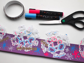 make snowflake doily crowns- cute winter craft for kids