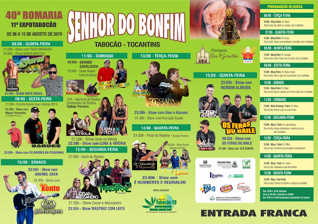 senhor do bonfim e expotabocao 2019