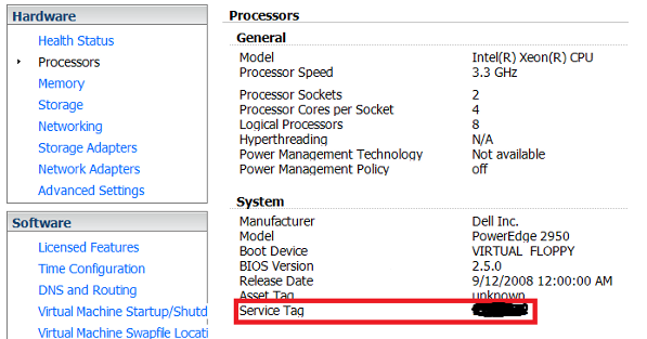 2 Ways to Get Dell Service Tag on VMWare ESXi Server Virtual Machine
