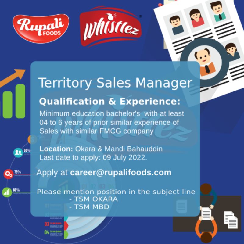 Rupali Foods Pvt Ltd Jobs For Territory Sales Manager