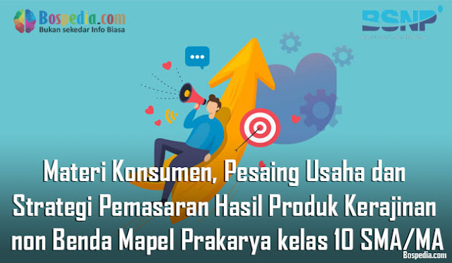 Materi Konsumen, Pesaing Usaha dan Strategi Pemasaran Hasil Produk Kerajinan non Benda Mapel Prakarya kelas 10 SMA/MA