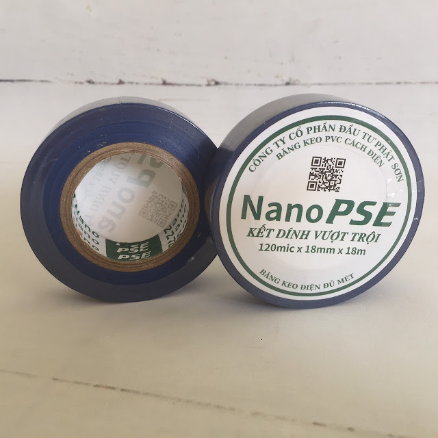 băng keo điện đủ mét nano pse 18m màu xanh dương