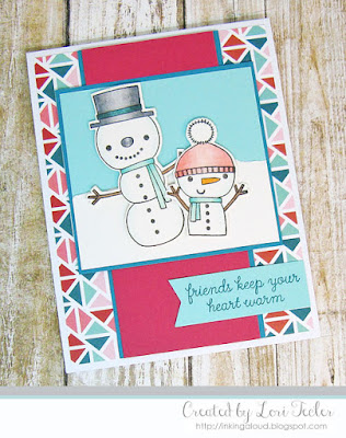 Friends Keep Your Heart Warm card-designed by Lori Tecler/Inking Aloud-stamps and dies from Reverse Confetti