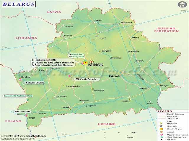 Belarus Europe Map 