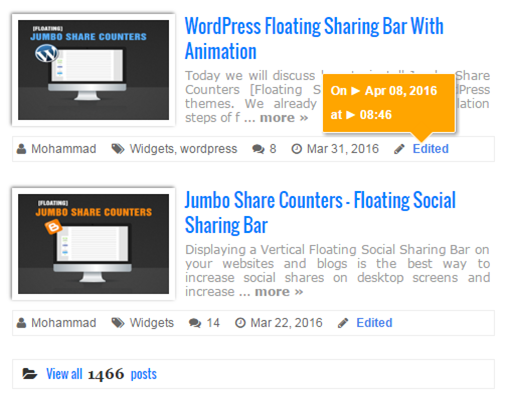 recent posts widget with thumbnails