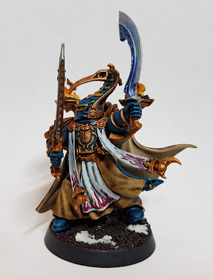 Thousand Sons Exalted Sorcerer conversion with two power swords