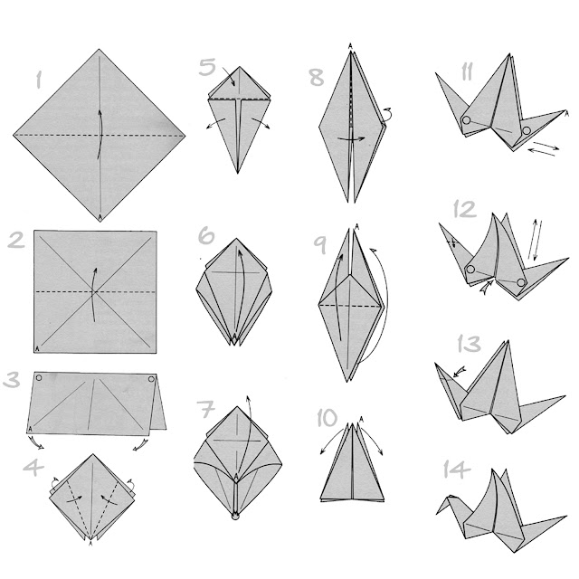 origami crane for paper paper sided utilised of pursuing for double relieve Square the