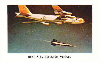 1960 Sicle Airplane Trading Cards AA-76 - USAF X-15 Research Vehicle