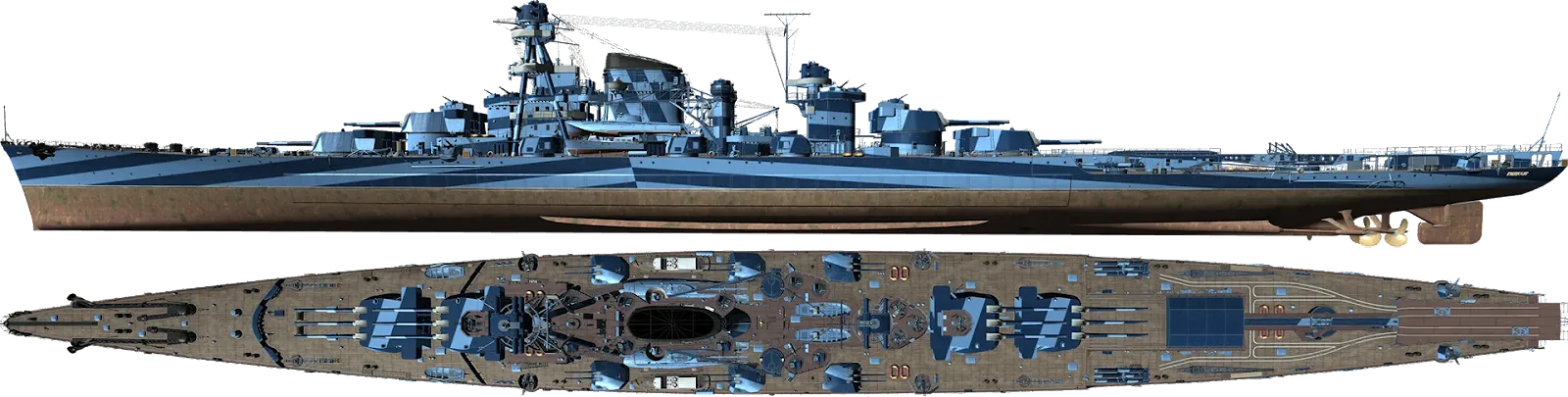 Image of warship Komissar Paint