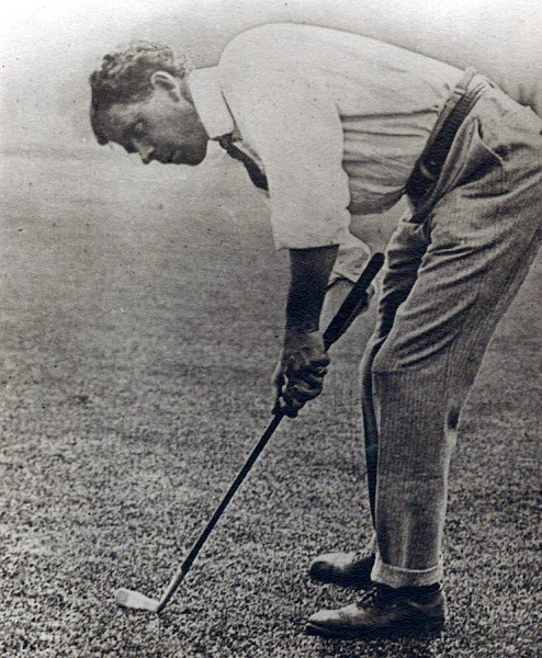 golfer Willie Smith striking a putt