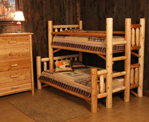 build log bunk beds