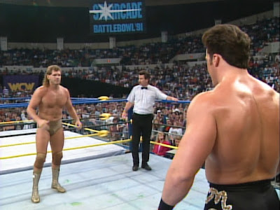 WCW Starrcade 1991 - Tracy Smothers squares off against Buff Bagwell
