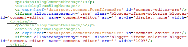 comment form message html code