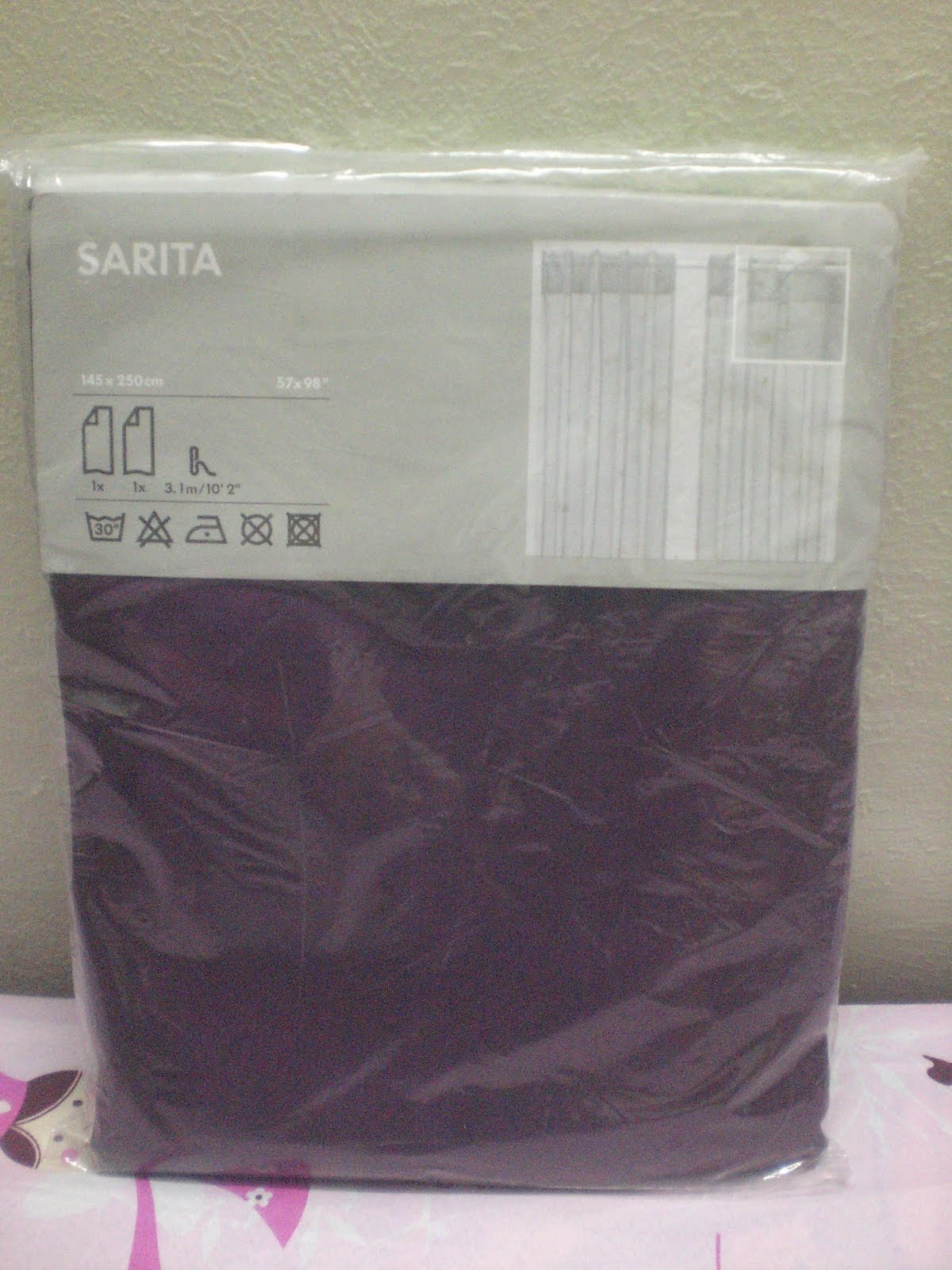 HUGZKISSESEVERYDAY: Ikea Curtain (Purple) - Design 2