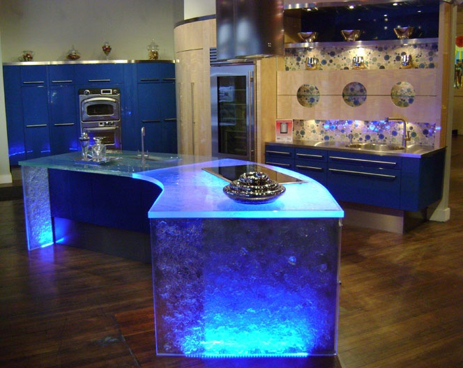 Blue Kitchen Countertops