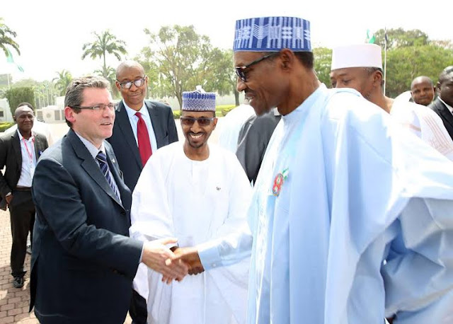 Buhari receives Peugeot car executives in Nigeria, inspects latest brands of Peugeot