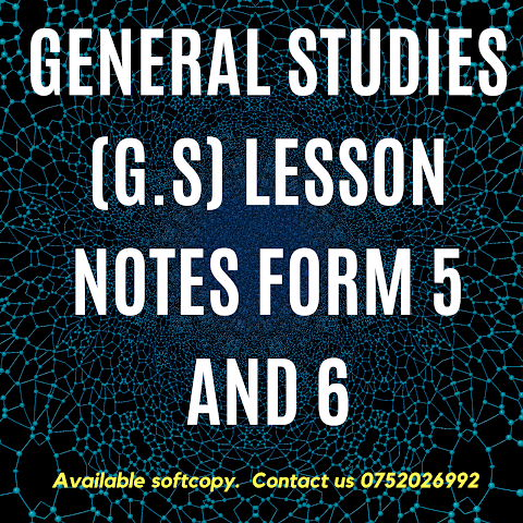 DOWNLOAD BEST GENERAL STUDIES NOTES PDF FOR A-LEVEL SECONDARY SCHOOL TANZANIA