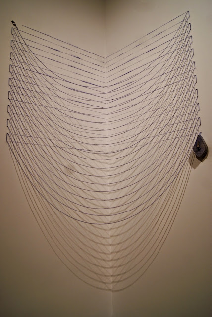 Kristiina Lahde: Ultra-Parallel Exhibit at Koffler Art Gallery in Toronto, exhibition, artmatters, Youngplace, Culture, measurment, yardsticks, tape, math, numbers, the purple scarf, melanieps, ontario, canada, string and a box