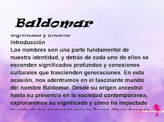 significado del nombre Baldomar