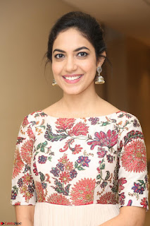 Ritu Varma smiling face Cream Anarkali dress at launch of OPPO New Selfie Camera F3 ~  Exclusive 056.JPG