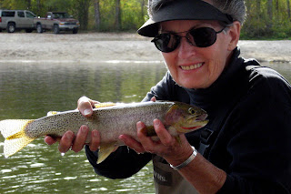 Naomi Shields with a cutthroat trout