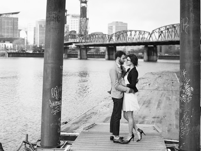 black and white engagement