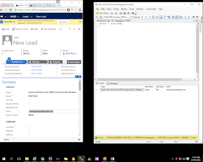 Insert CRM data into SQL database using web service