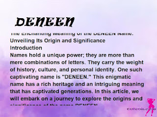 meaning of the name "DENEEN"
