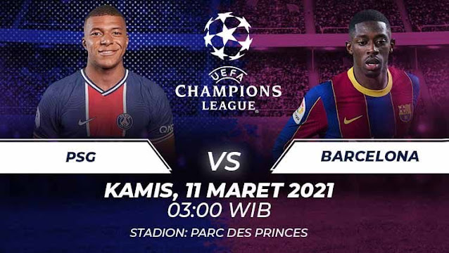 Prediksi Skor Liga Champions PSG vs Barcelona Kamis 11 Maret 2021