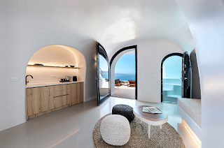 The internal in an Oia luxury villa