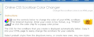 CSS Scrollbar Color Changer