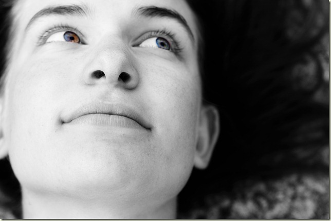 Selective color danae portrait